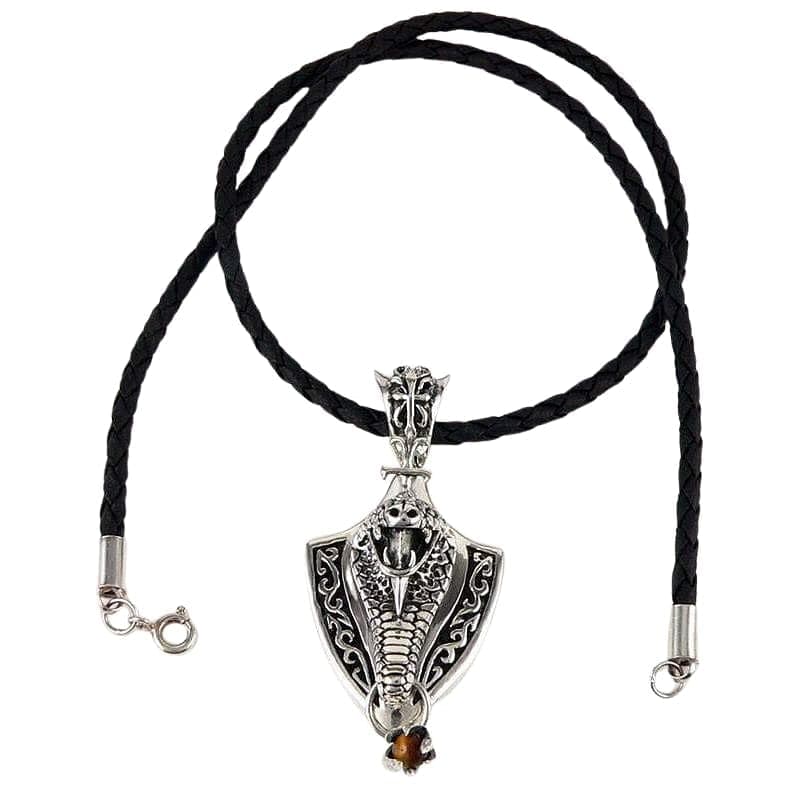 Cobra Snake Sterling Silver Gothic Pendant Necklace for Men & Women - Gothic Jewelry for Halloween, Cosplay & Alternative Fashion