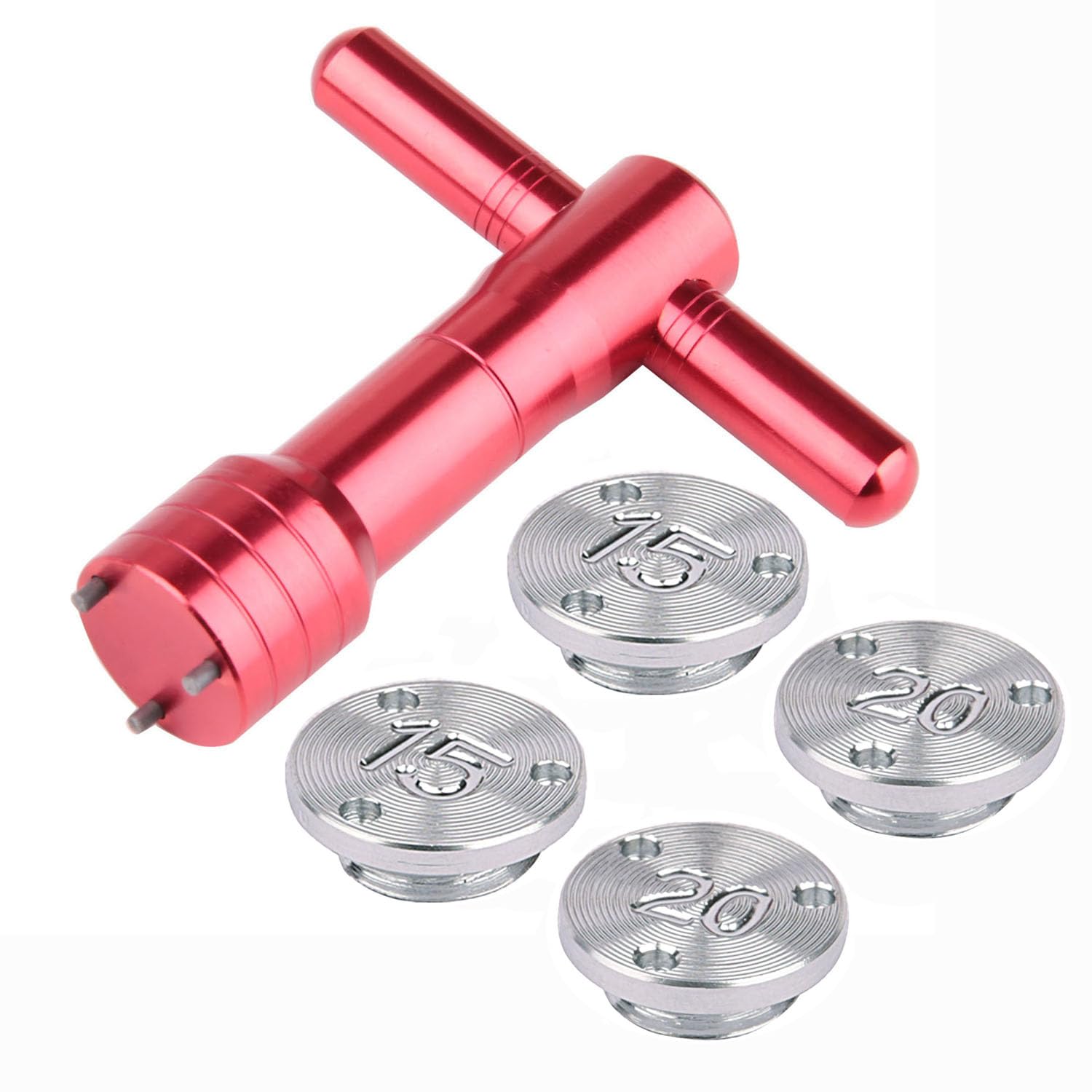 TaylorMade TP Collection Golf Weights Wrench Tool Kit - 4pcs Set (2x15g & 2x20g) for Spider Mini, Spider FCG, Truss Putters | Perfect for Club Adjustments & Performance Tuning on the Green