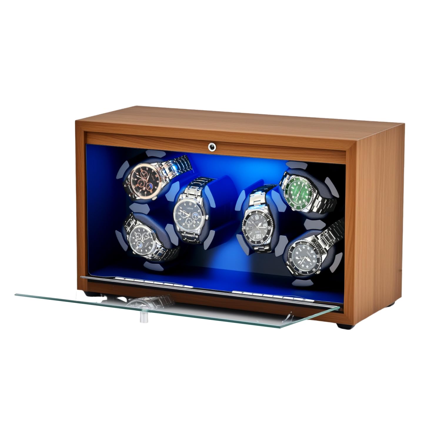 Premium Automatic Watch Winder with LED Display & Memory Foam - Ultra Quiet Japanese Motor, 4 Rotation Modes for Men's & Women's Watches - Perfect for Watch Collection Storage & Maintenance