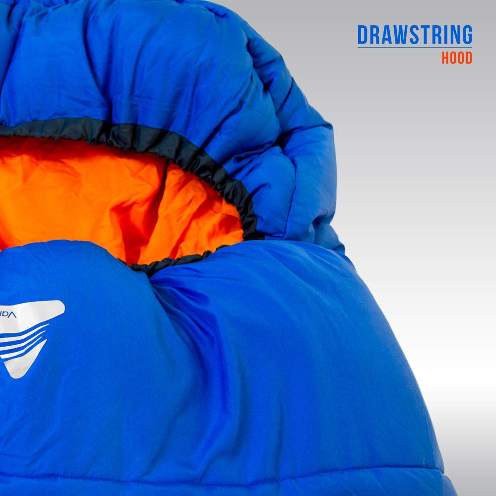 Vango Cadair 250 Mummy Sleeping Bag - Lightweight & Waterproof for Camping, Hiking & Backpacking - Atlantic Blue