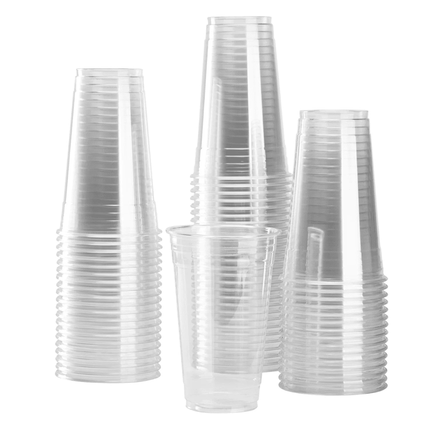 24 oz Clear PET Plastic Cups - 50 Count Bulk Pack | Perfect for Parties, Events, and Beverage Service