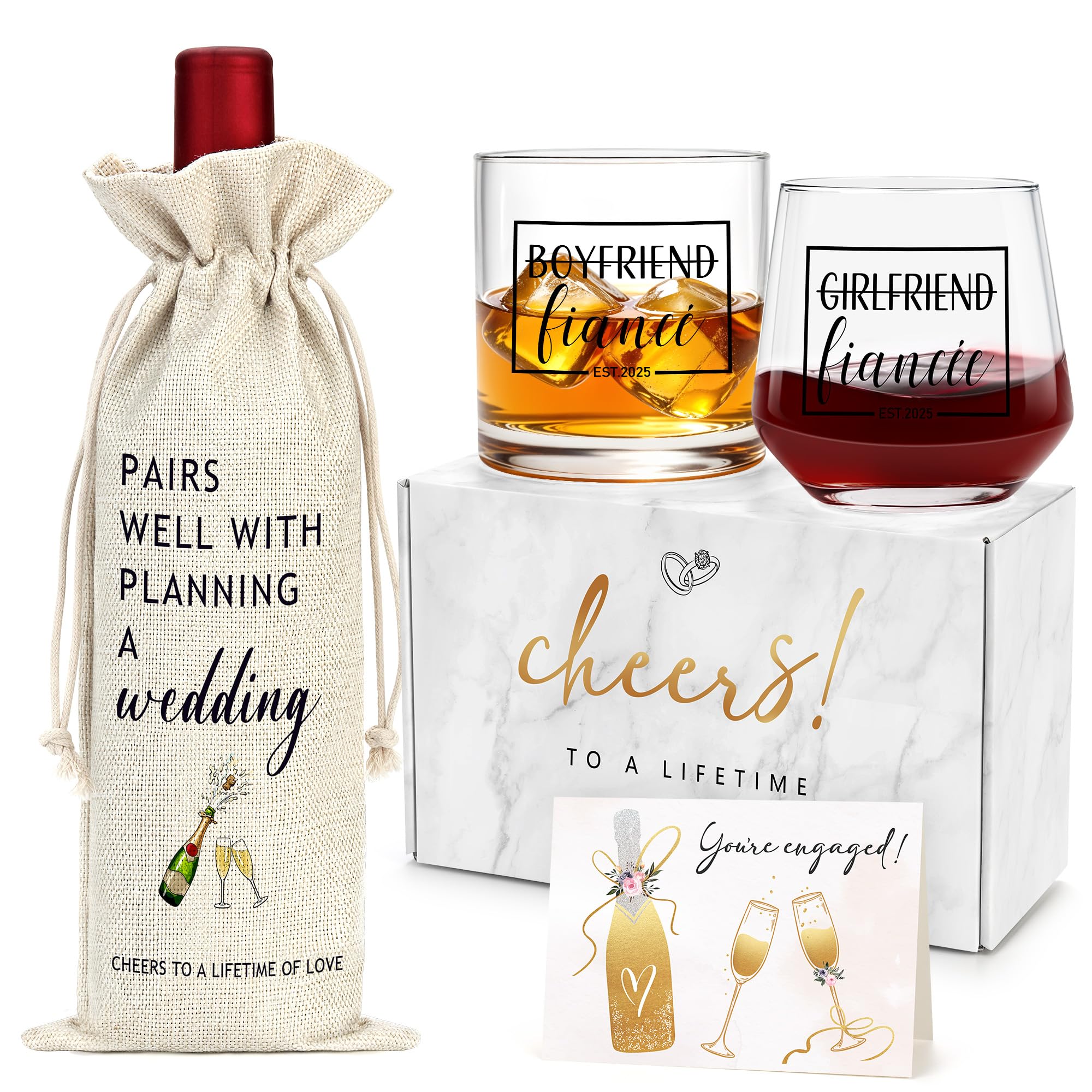 **Unique Engagement Gifts for Couples - Romantic & Personalized Gifts for Newly Engaged Couples, Him & Her - Perfect for Anniversaries, Weddings & Home Decor**