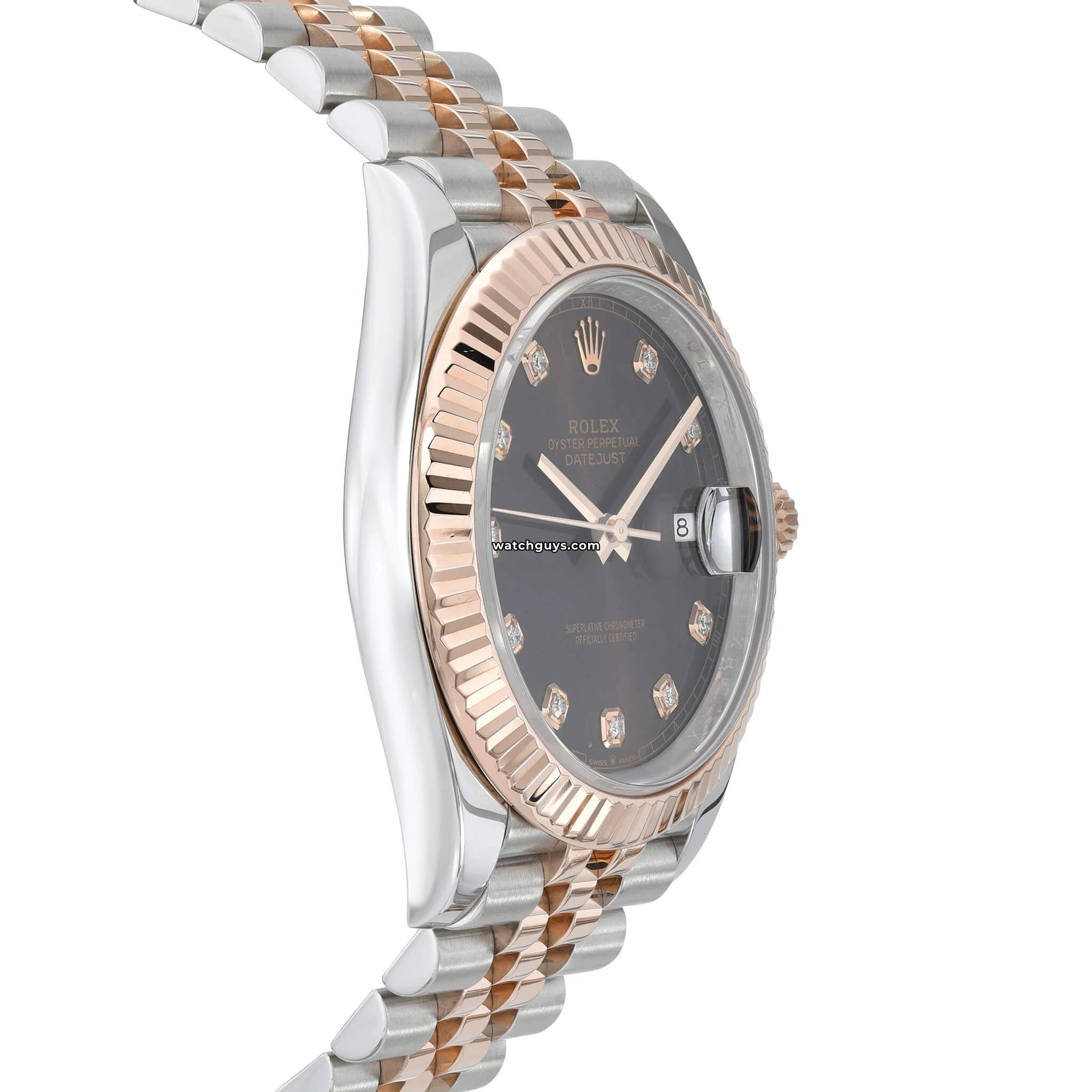Rolex Datejust 126331 Men's Watch - 41mm Stainless Steel & Everose Gold, Chocolate Dial with Diamond Hour Markers | Luxury Timepiece for Business, Formal Events & Special Occasions