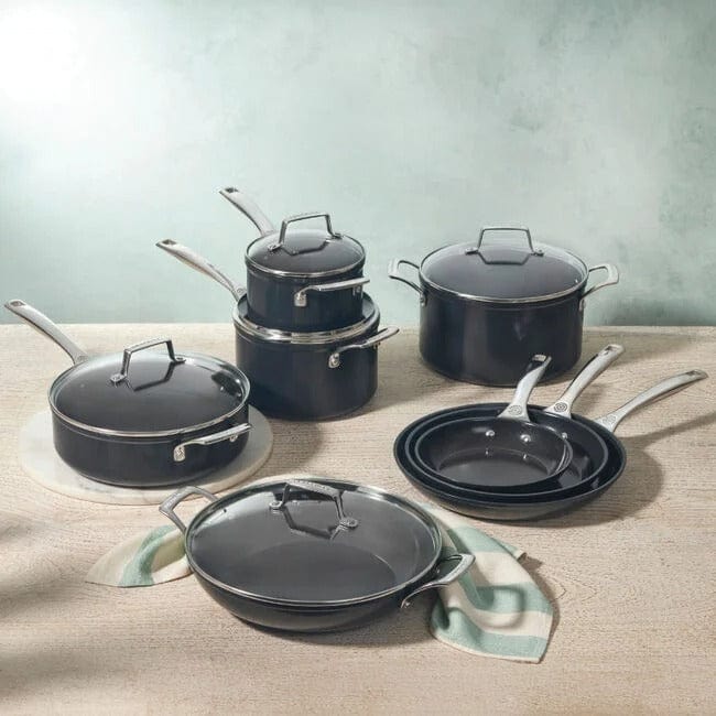 Le Creuset 13-Piece Nonstick Ceramic Cookware Set - Essential Kitchen Collection for Baking, Frying & Cooking | Perfect for Home Chefs & Gourmet Meals