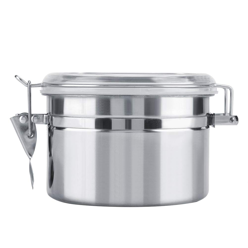 Premium Stainless Steel Coffee Storage Container - Airtight Vacuum Sealed Canister for Coffee Beans, Tea, Sugar & Dry Goods | Kitchen & Pantry Organization | Ideal for Home, Office & Cafe Use