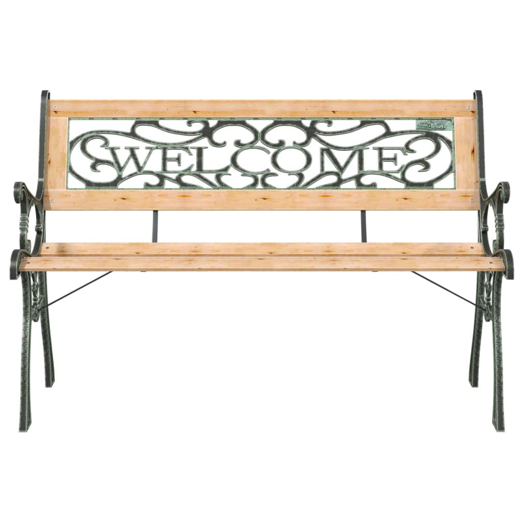 vidaXL Solid Firwood Patio Bench with Armrests - Durable Outdoor Wooden Garden Bench for Lawn, Porch, Deck, Park & Entryway | Perfect for Backyard Relaxation, Garden Seating & Outdoor Decor