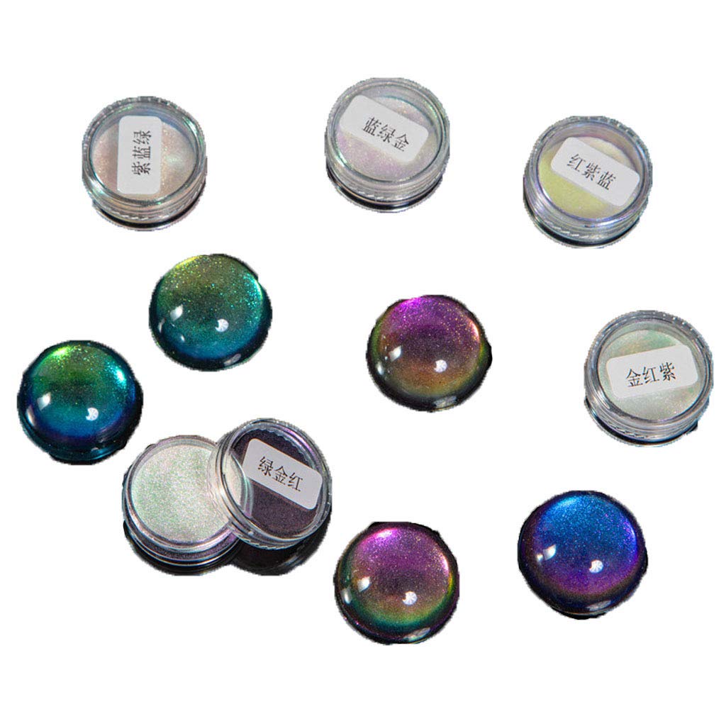 5-Color Mica Powder for Epoxy Resin - Chameleon Rainbow Pigment | Safe for Nail Art, Lipstick & Cosmetics | DIY Crafts, Jewelry Making & Resin Art Projects