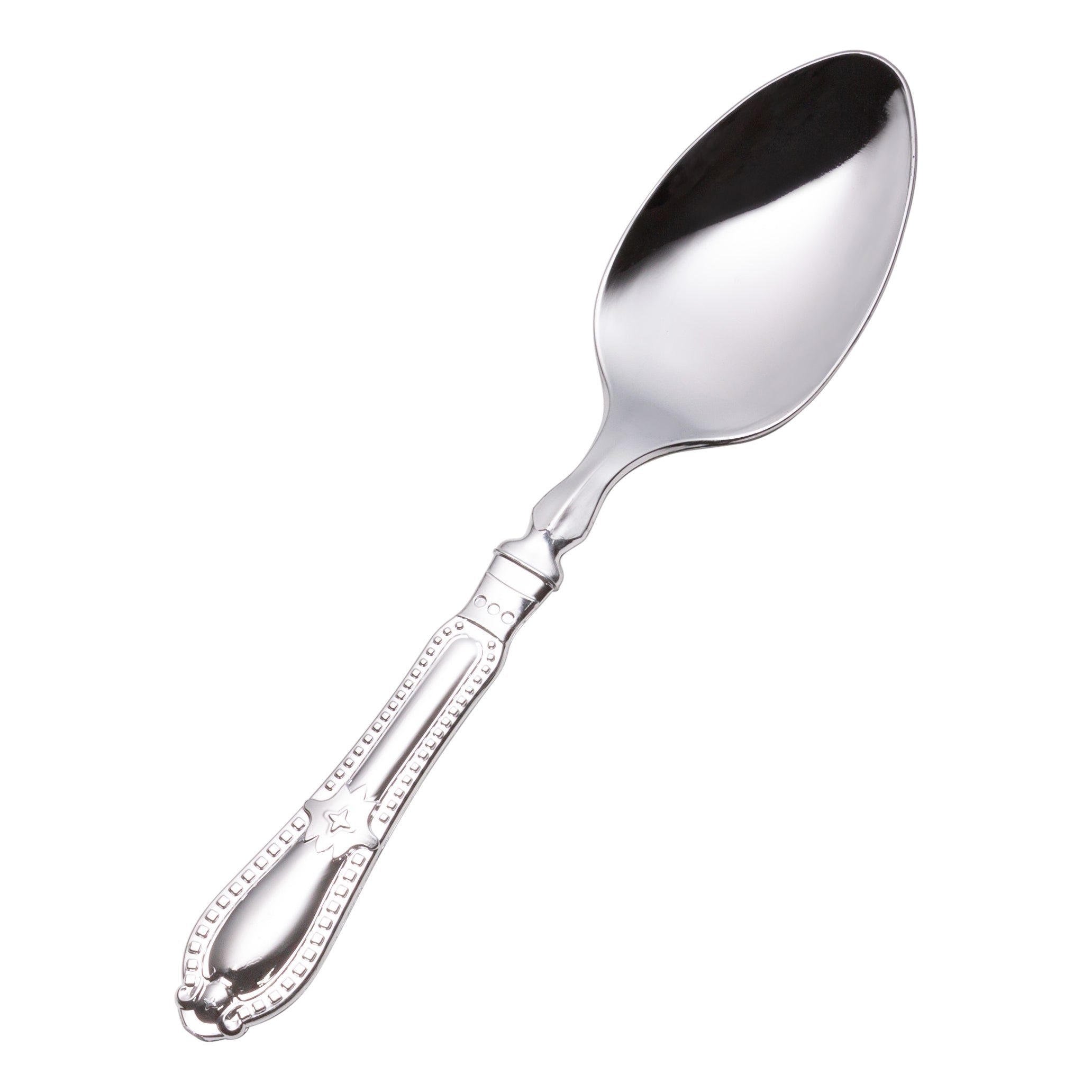 Disposable Shiny Metallic Silver Flatware Set - Elegant Baroque Style Cutlery for Parties, Weddings & Special Events