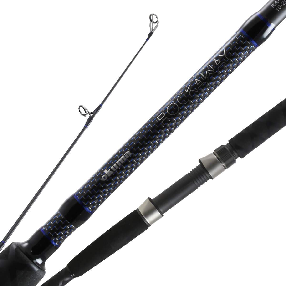 Okuma Rockaway Lightweight Carbon Saltwater Surf Fishing Rod - Perfect for Surf Fishing, Pier Fishing, and Beach Casting