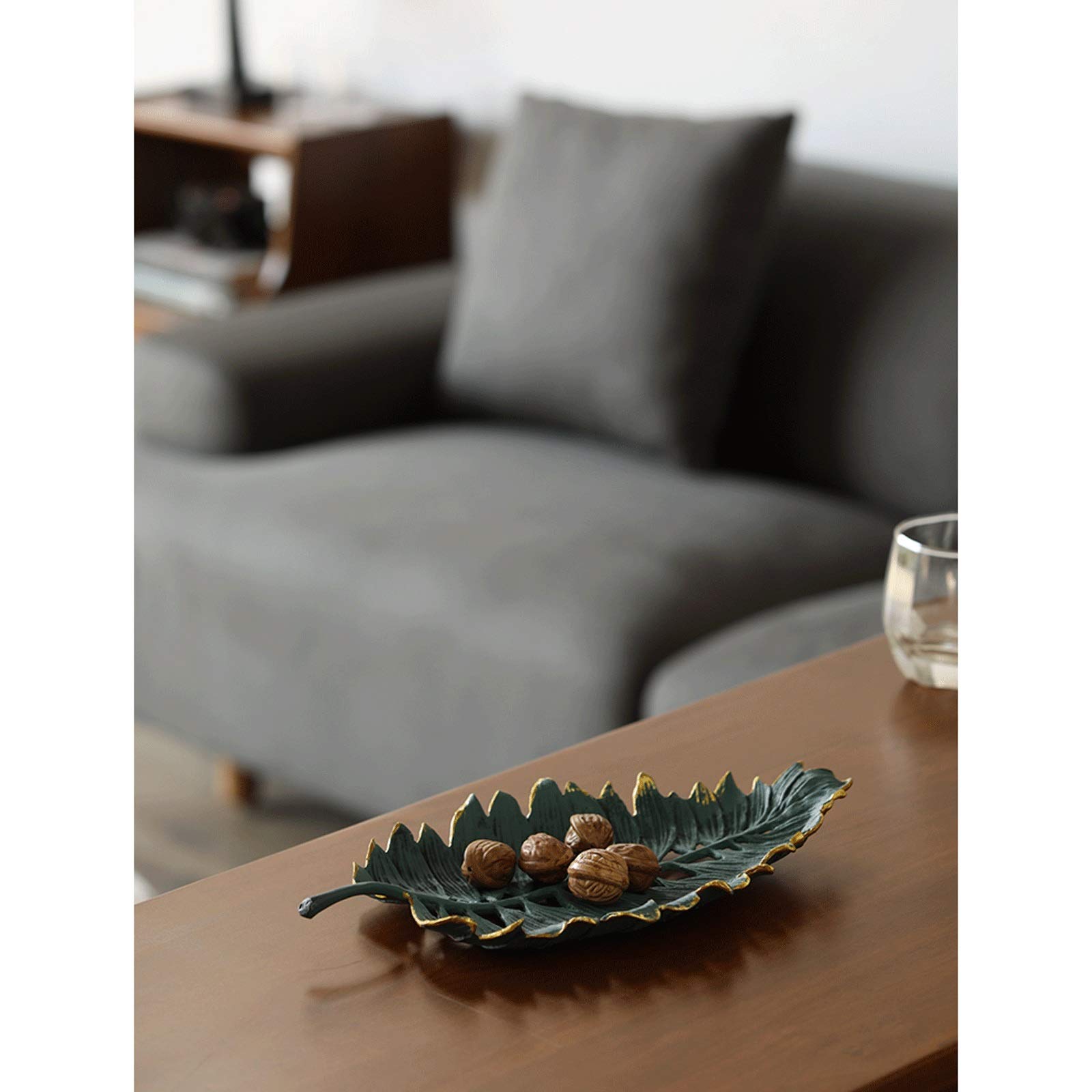 Modern Leaf-Shaped Fruit Bowl - Creative Home Decor for Living Room, Coffee Table | Dried Fruit Display Plate & Stylish Decorative Basket - Perfect for Entertaining, Centerpieces, and Kitchen Organization