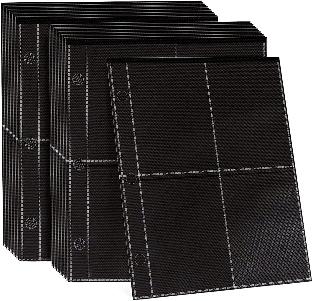 320-Pocket Double-Sided Trading Card Protector Sleeves - Premium Baseball & Sports Card Binder for 3-Ring Binder - Fits Standard Size Cards, TCG, Yu-Gi-Oh, MTG & Collectible Game Cards - Perfect for Card Storage, Organization & Display