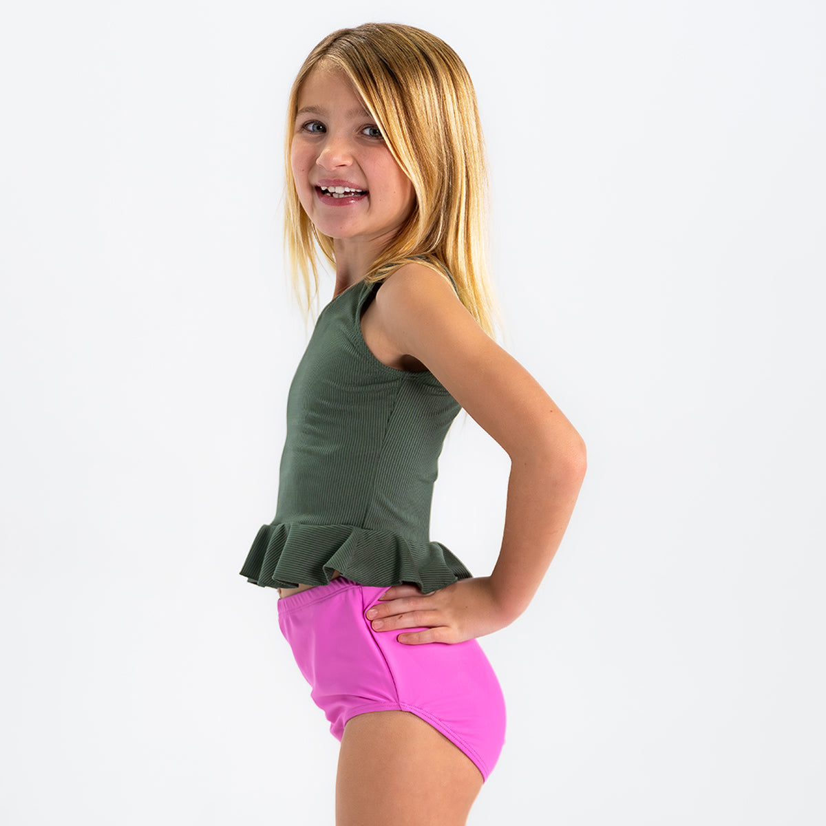Original High Waist Leggings for Girls - Comfortable Stretchy Yoga Pants for School, Sports & Everyday Wear