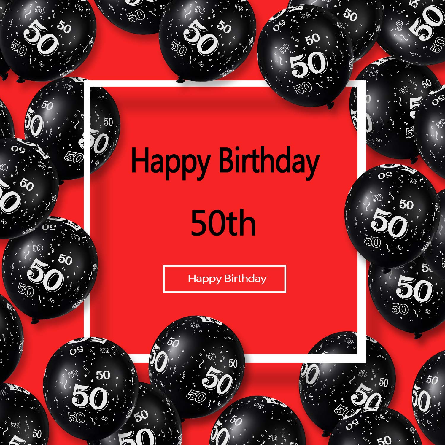 Gejoy 36-Pack Black 50th Birthday Balloons - 12 Inch Latex Party Decorations for Men & Women - Cheers to 50 Years Anniversary Celebration - Perfect for Milestone Parties, Retirement Celebrations & Golden Jubilee Events