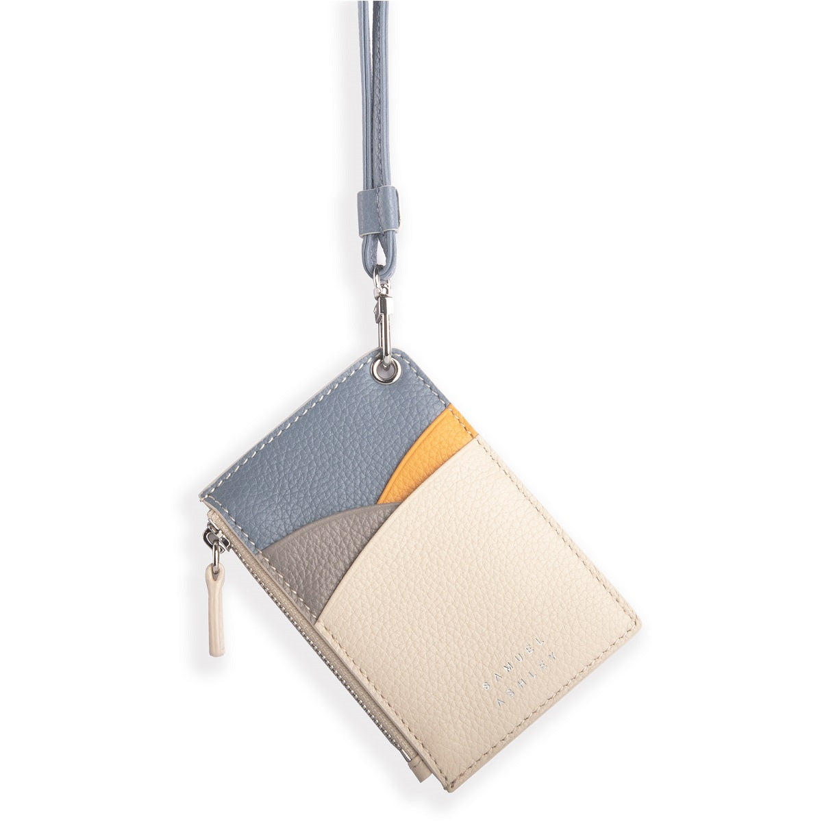 Robyn Genuine Leather ID Badge Holder with Detachable Lanyard - Premium RFID Blocking Security Card Holder for Work, School & Office Access