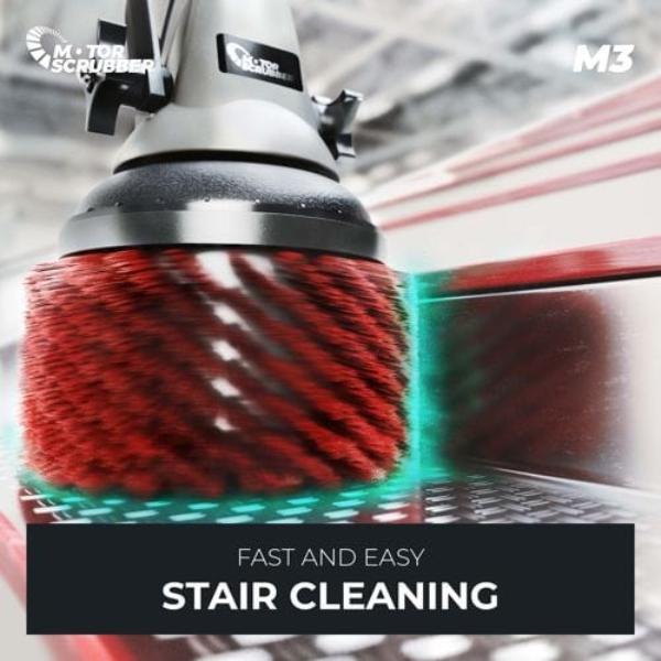 M3 MotorScrubber Cordless Powerful Lightweight Floor Scrubber - Heavy Duty Cleaning for Hardwood, Tile & Vinyl Floors - Perfect for Home, Office & Commercial Use