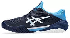 ASICS Men's COURT FF 3 Novak Tennis Shoes - Blue Expanse/White - High-Performance Tennis Footwear for Competitive Play & Court Training