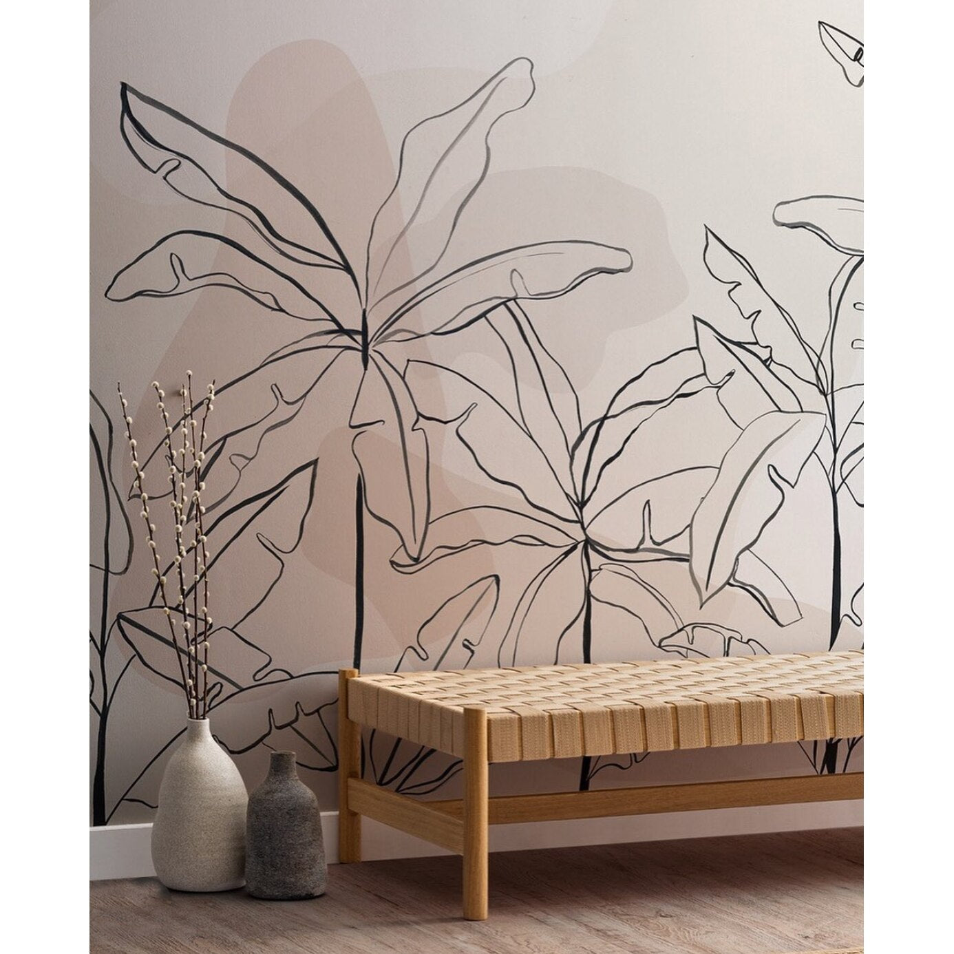 Banana Tree Wallpaper - Tropical Peel and Stick Wall Mural for Home Decor | Perfect for Living Room, Bedroom & Nursery