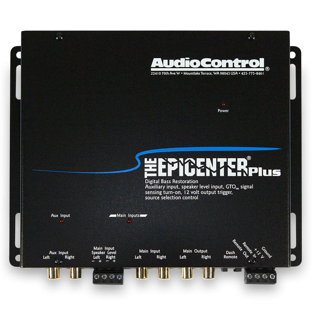 AudioControl The Epicenter Plus (Black) - Bass Restoration Processor with OEM Integration & Aux Input for Car Audio Systems | Enhance Low Frequencies in Vehicles & Trucks