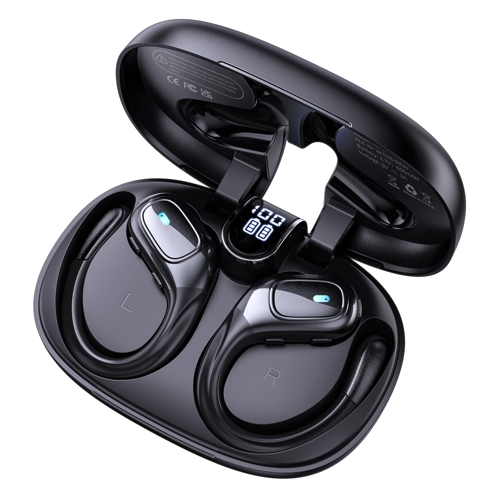 Wireless Earbuds Bluetooth 5.3, 75H Playtime IPX7 Waterproof with Noise Cancelling for iPhone Android - Perfect for Workouts & Travel