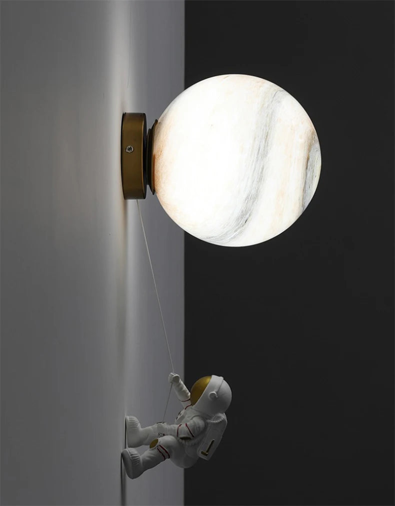 Man in the Moon Wall Lamp - Unique 3D Night Light for Nursery, Bedroom & Home Decor - Romantic Moonlight Ambiance Lighting for Kids Room & Adult Spaces