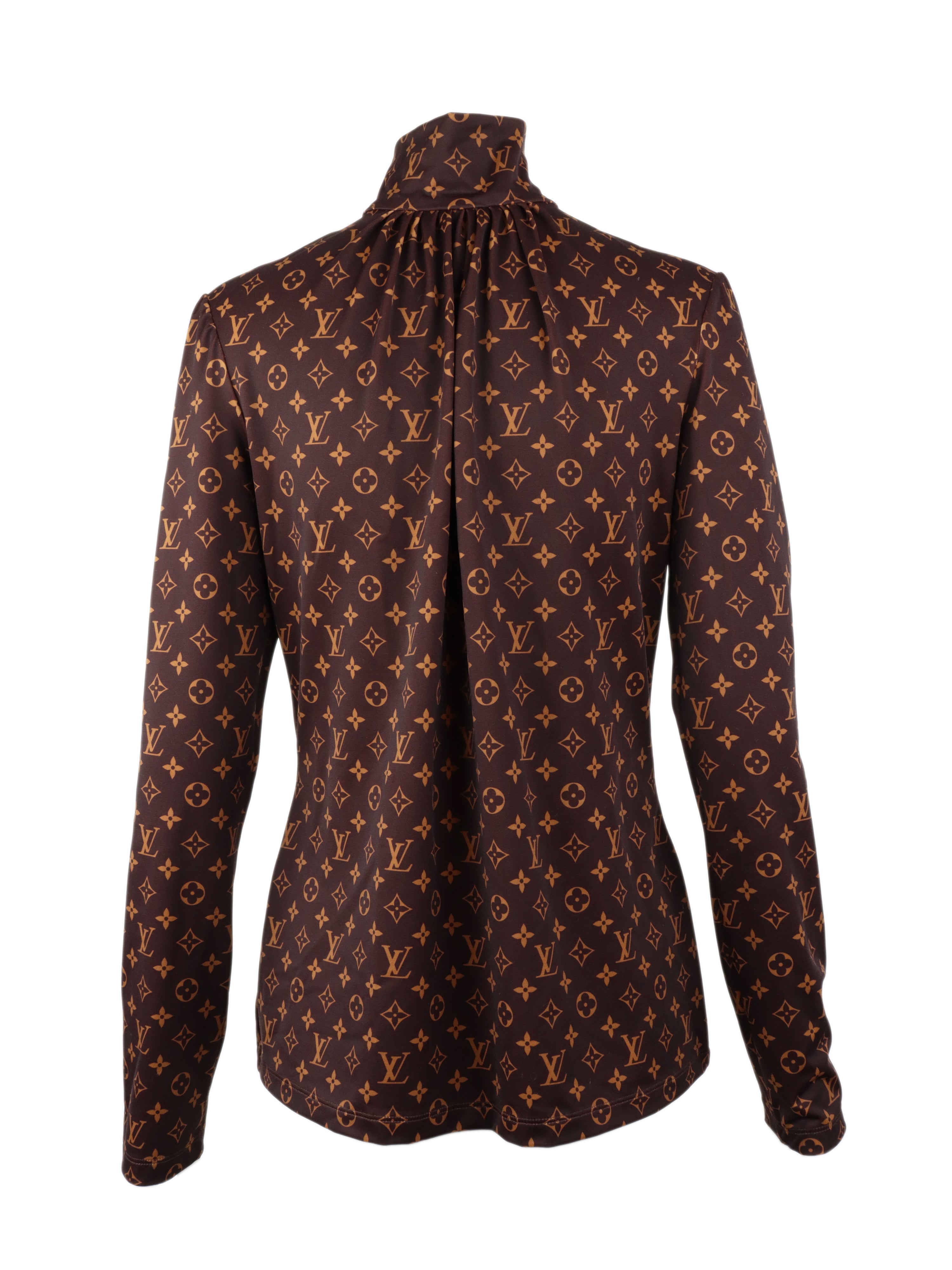 Louis Vuitton Monogram Turtleneck Long Sleeve Top for Women - Luxury Knitwear for Fall & Winter | Perfect for Office, Date Night & Holiday Outfits