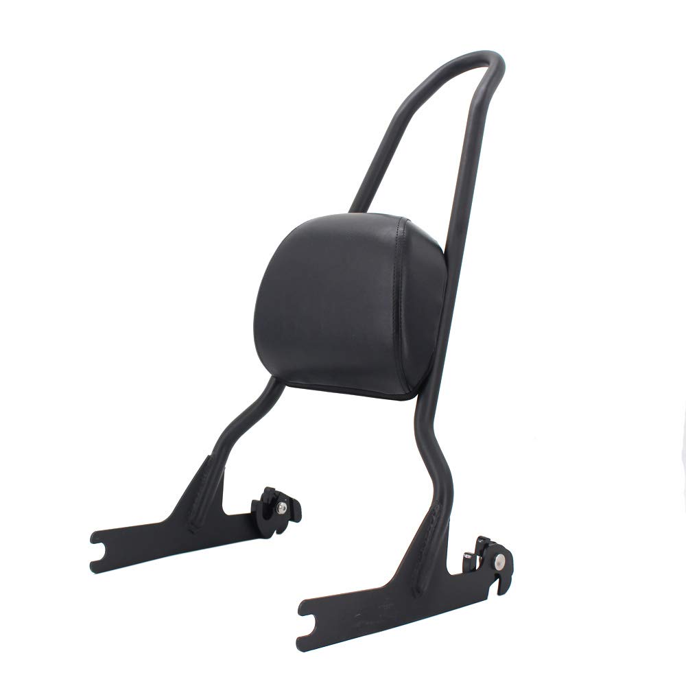 GUAIMI Luggage Rack & Sissy Bar Backrest Cushion Pad for Harley Fatboy FLSTF Softail CVO Custom FXSTC - Comfortable Passenger Seat Support for Long Rides & Motorcycle Travel