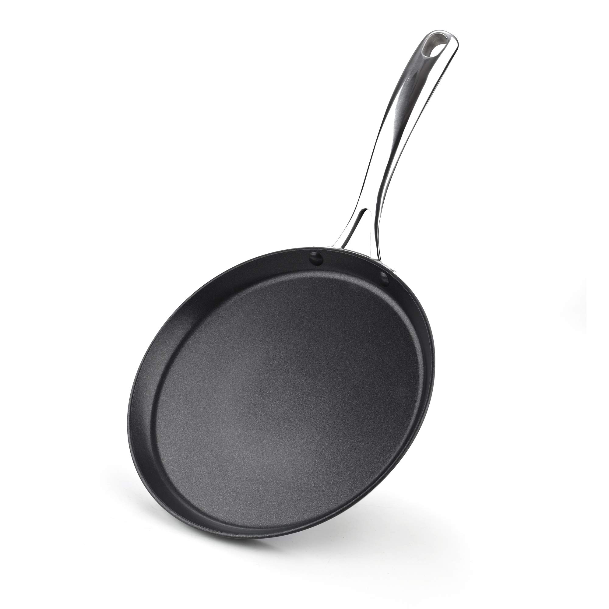 Nonstick Hard Anodized 9.5-Inch Crepe Griddle Pan - Black Cooks Standard Skillet for Perfect Pancakes, Crepes & Eggs | Ideal for Breakfast, Brunch & Family Cooking