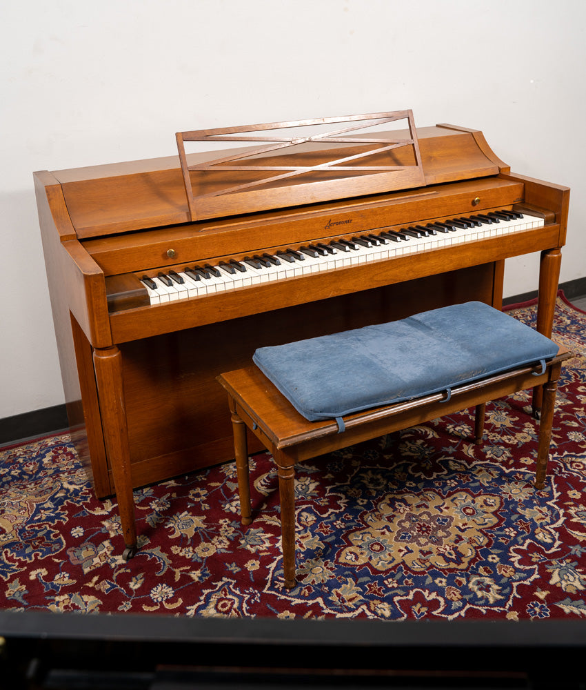 Acrosonic by Baldwin Upright Piano in Satin Walnut Finish | Serial Number 775610 | Perfect for Home, Studio & Music Classroom | Vintage Piano for Beginners & Professionals