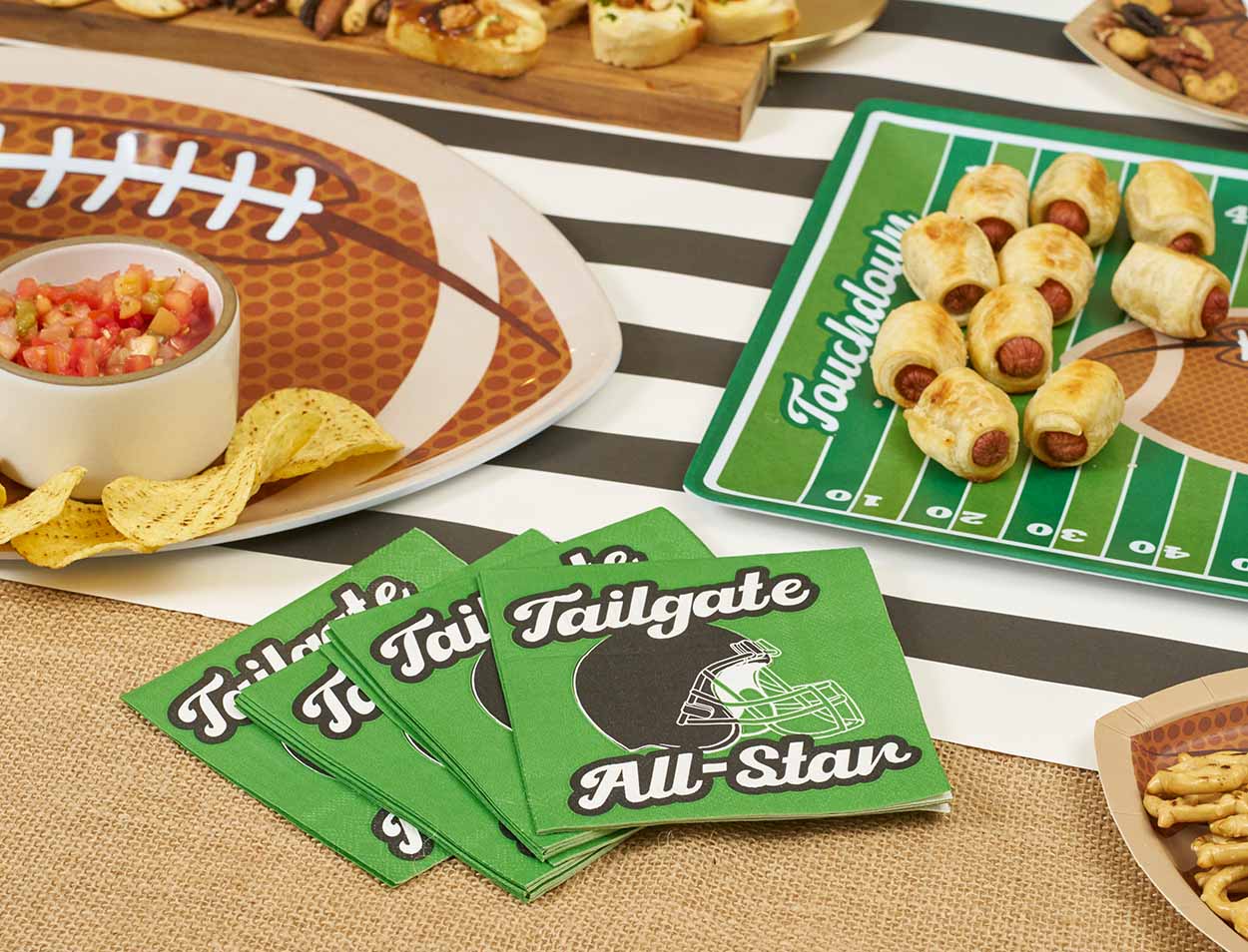 Premium Tailgate Cocktail Napkins - All Star Design, 20-Pack - Perfect for Game Day Parties, BBQs & Sports Events