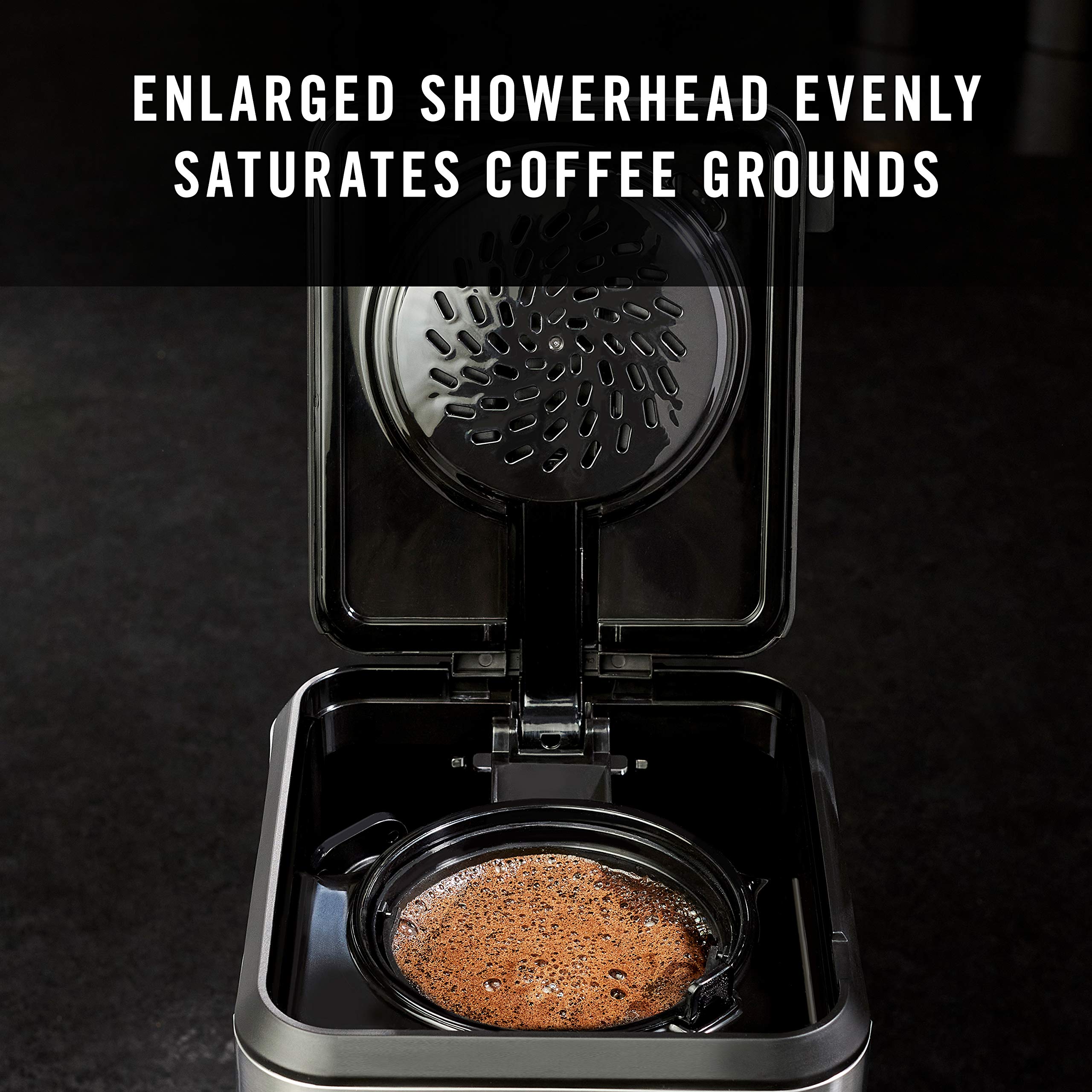Calphalon Programmable Coffee Maker with Glass Carafe - 14 Cup Stainless Steel Drip Coffee Machine for Home & Office Brewing