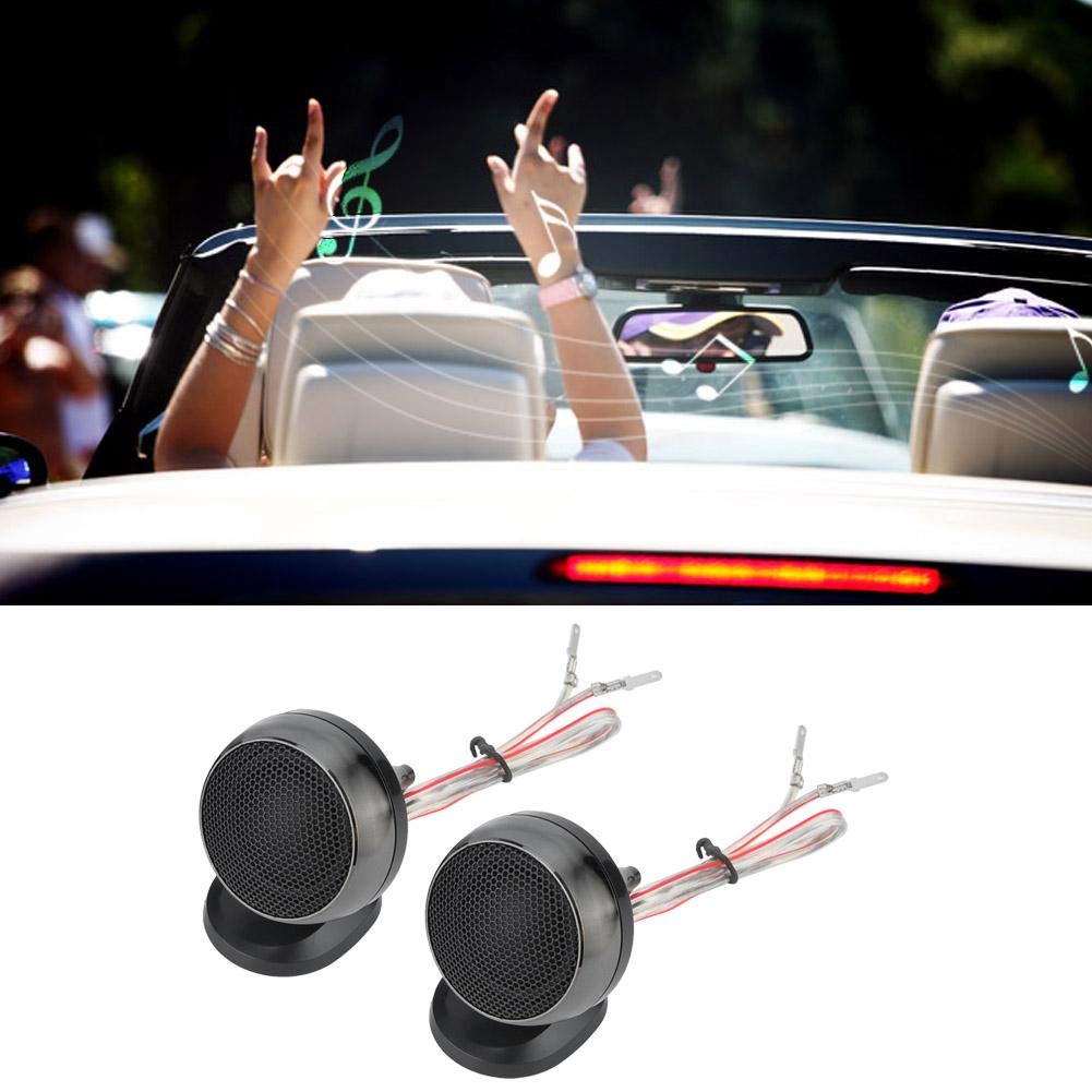 Acouto 2-Piece High Power Car Tweeter Speakers - Premium Stereo Audio System for Crystal Clear Music (Black) | Perfect for Car Audio Upgrades & Home Theater Systems