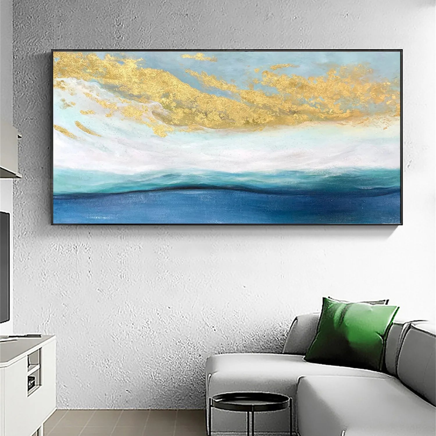 Ocean and Sky Painting #OS 177 - Handmade Wall Art for Home & Office Decor - Perfect for Living Room, Bedroom or Office