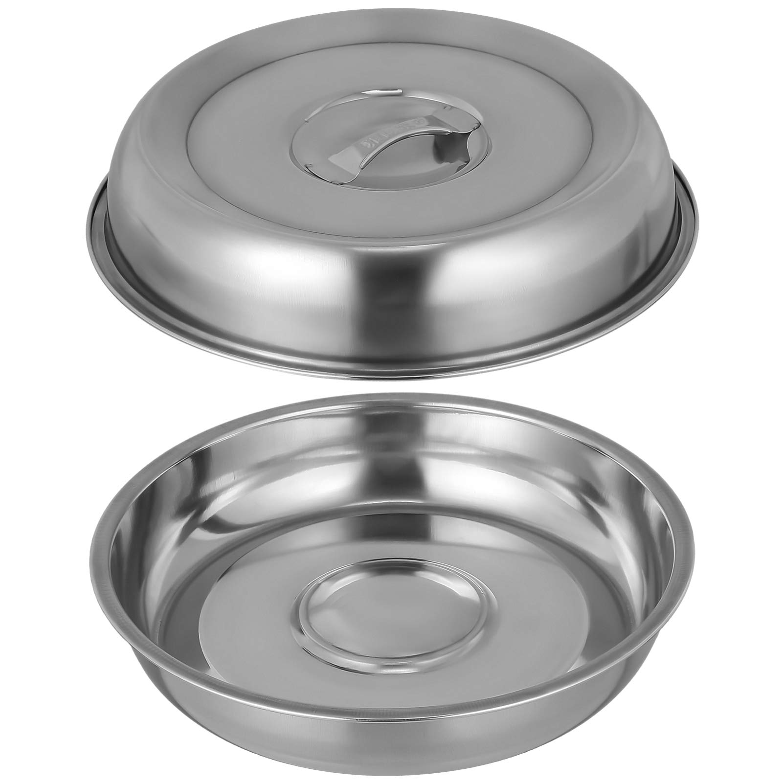 DOITOOL 2-Pack Stainless Steel Melting Dome with Handle - Cheese Melting Cover for Flat Top Grill, Outdoor BBQ & Kitchen Cooking | Perfect for Burgers, Nachos & Fondue Parties