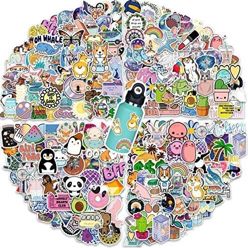100 PCS Waterproof Vinyl Stickers for Water Bottles, Hydro Flask, Laptop, Phone & Skateboard - Aesthetic Decals for Kids, Teens & Adults - Perfect for DIY Crafts, School Supplies & Personalizing Accessories