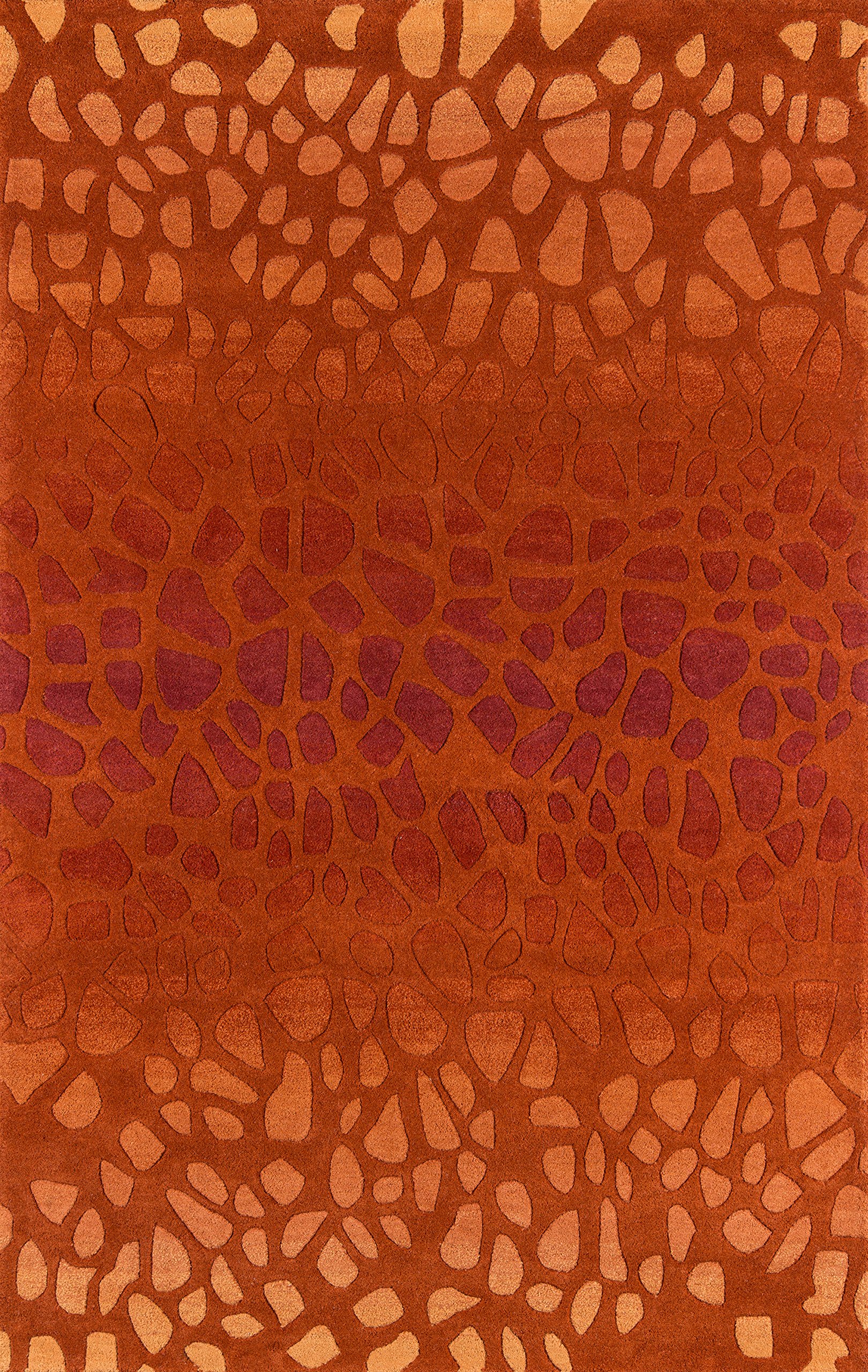 Momeni Delhi Collection 5' x 8' Area Rug in Paprika - Soft Handmade Modern Persian Style Rug for Living Room, Bedroom & Dining Room Decor