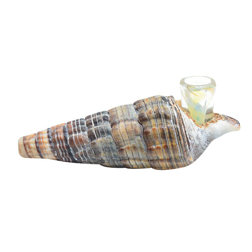 Handmade Seashell Spoon Pipe - Premium Smoking Pipe for Herbs & Tobacco - Perfect for Beach Parties, Camping & Outdoor Adventures
