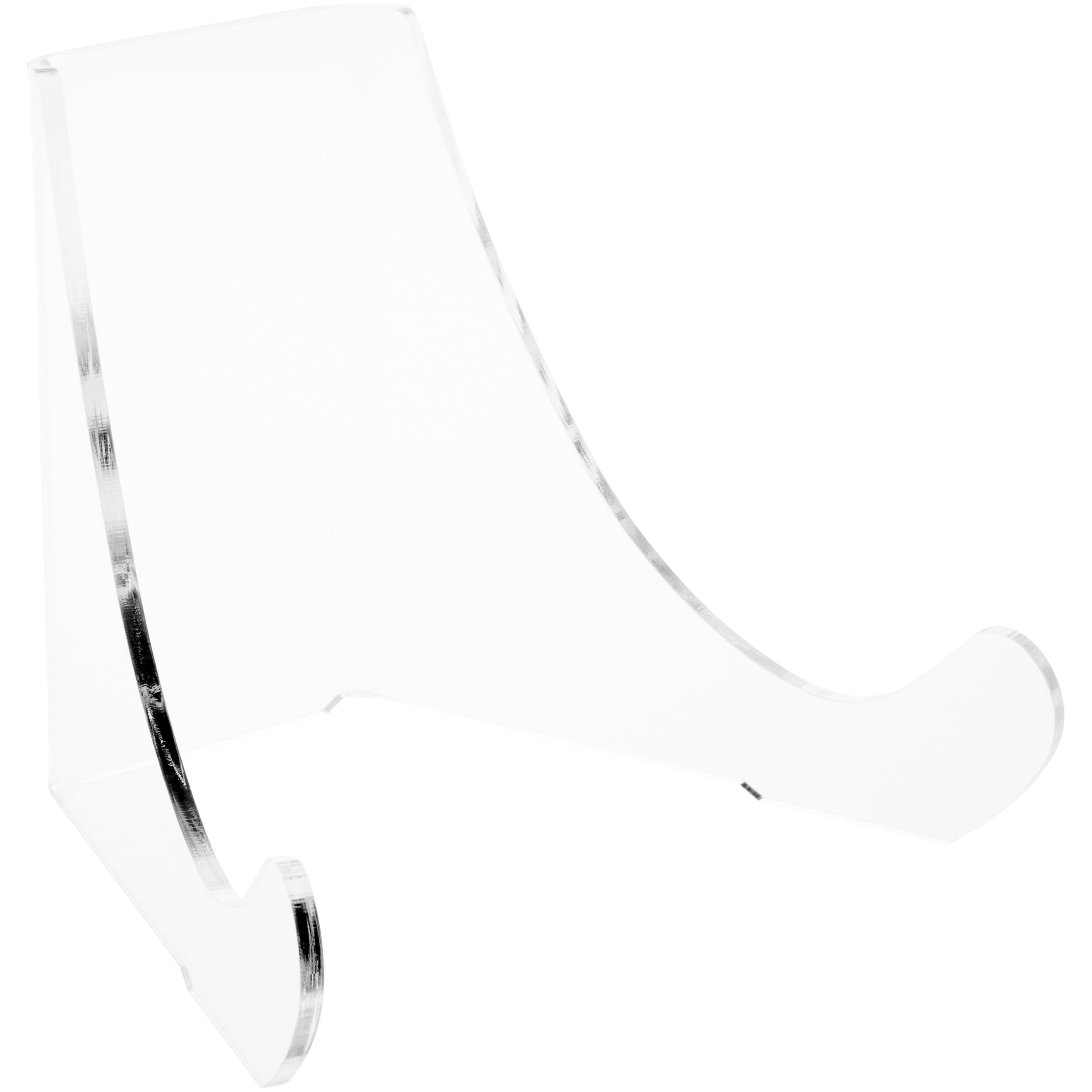 Clear Acrylic Flat Back Easel with Rounded Support Ledges - 6