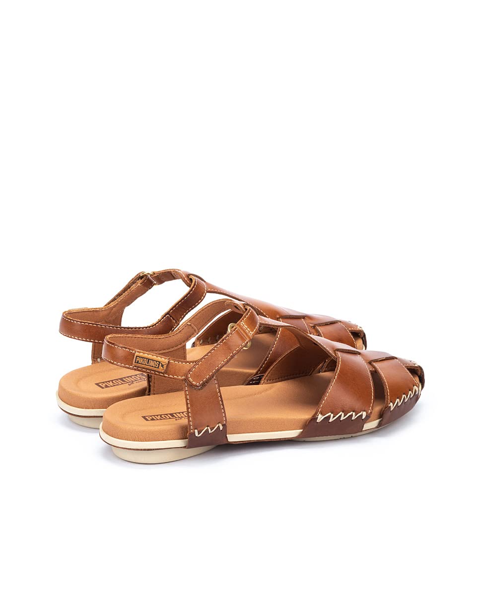 PIKOLINOS Women's Leather Flat Sandals - Comfortable Tenerife Style for Casual Wear & Summer Outfits