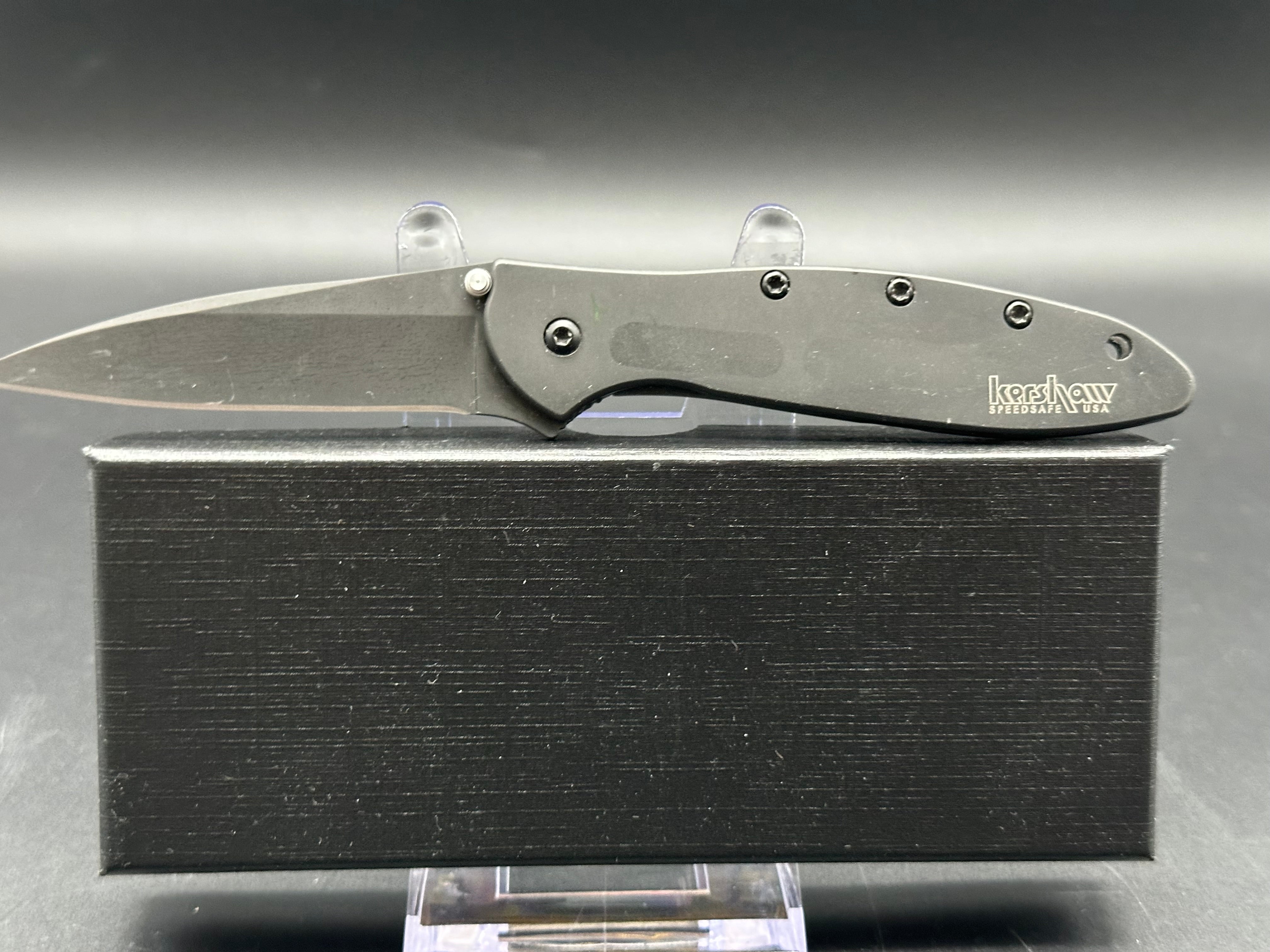 Kershaw Leek Black Aluminum Liner Lock Folding Knife - 3.25