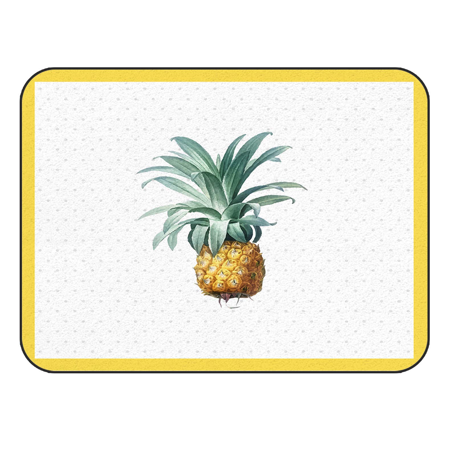 5' x 7' Modern Large Area Rugs - Non-Slip Throw Carpet for Living Room, Bedroom & Nursery - Summer Fruit Yellow Pineapple Green Leaf Design - Indoor/Outdoor Floor Cover - Perfect for Home Decor, Photo Backdrops & Kids Play Areas