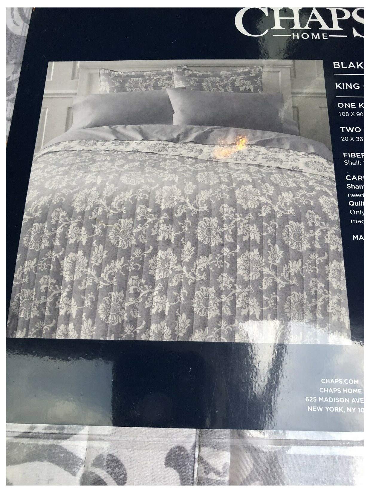 Chaps Home Comforter Set - Soft Grey Bedding for Full/Queen Size Beds | Cozy Bedroom Decor & Guest Room Essentials