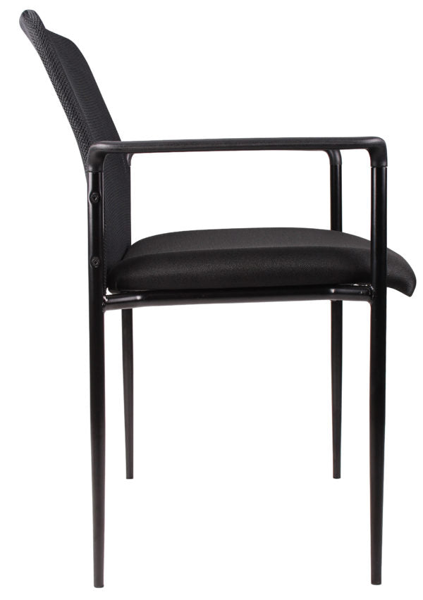 Boss Stackable Mesh Guest Chair B6919 & B6909 - Ergonomic Office Chair with Breathable Mesh Back - Perfect for Conference Rooms, Waiting Areas, and Home Offices