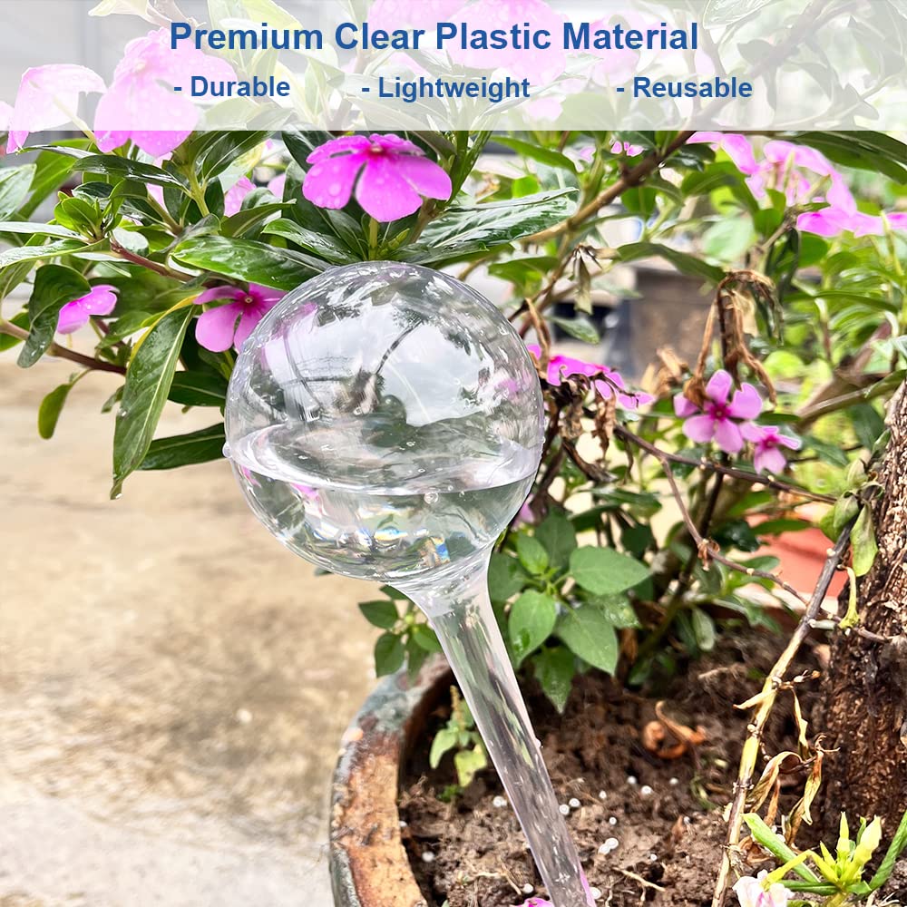 **Automatic Plant Watering Bulbs - Clear Plastic Self-Watering Devices for Indoor & Outdoor Plants | Perfect for Vacation, Garden, and Home Use**