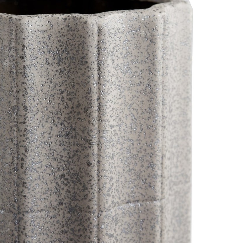 Brutalist Vase Grey Large - Modern Ceramic Home Decor for Living Room, Dining Table & Office - Cyan Design 11189