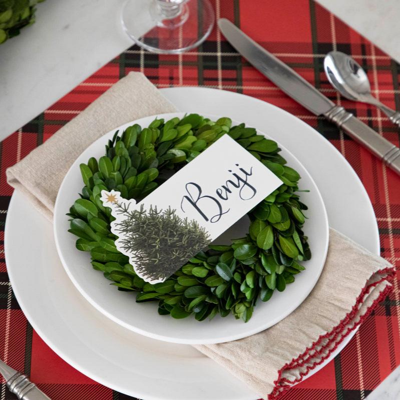 Elegant Christmas Tree Place Cards for Holiday Table Settings - Perfect for Christmas Dinner, Parties & Festive Decorations