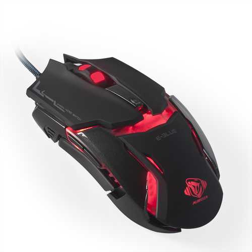 E Blue EMS618 4000DPI 1000Hz USB Wired Optical Gaming Mouse with 6 Buttons for PC, Laptop - Perfect for FPS, MMO & Esports Gaming