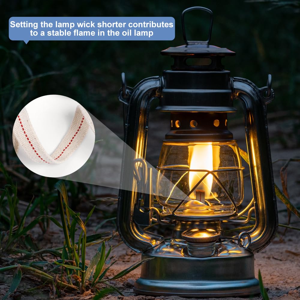40FT Oil Lamp Wick - 3/4 Inch Flat Wick for Kerosene Lamps & Oil Lamps | Premium Replacement Wicks for Indoor Oil Lamps (10FT per Roll) | Perfect for Emergency Lighting, Camping, and Home Decor