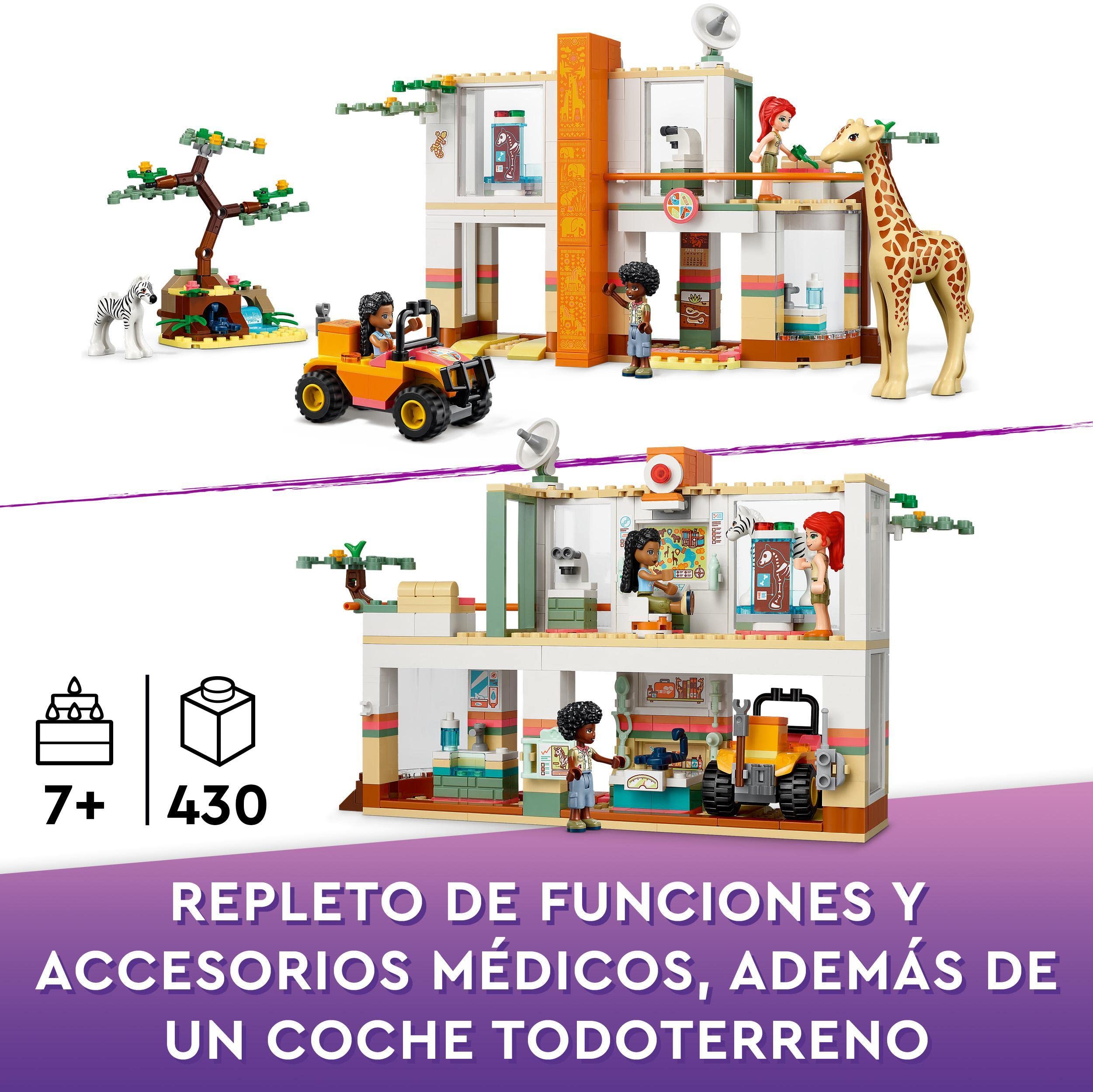 LEGO 41717 Friends Mia's Wildlife Rescue Toy Set with Zebra & Giraffe Animals, Mini Dolls & Car - Perfect Christmas Gift for Kids & Santa Presents - Great for Pretend Play, Animal Rescue Adventures & Holiday Gifting