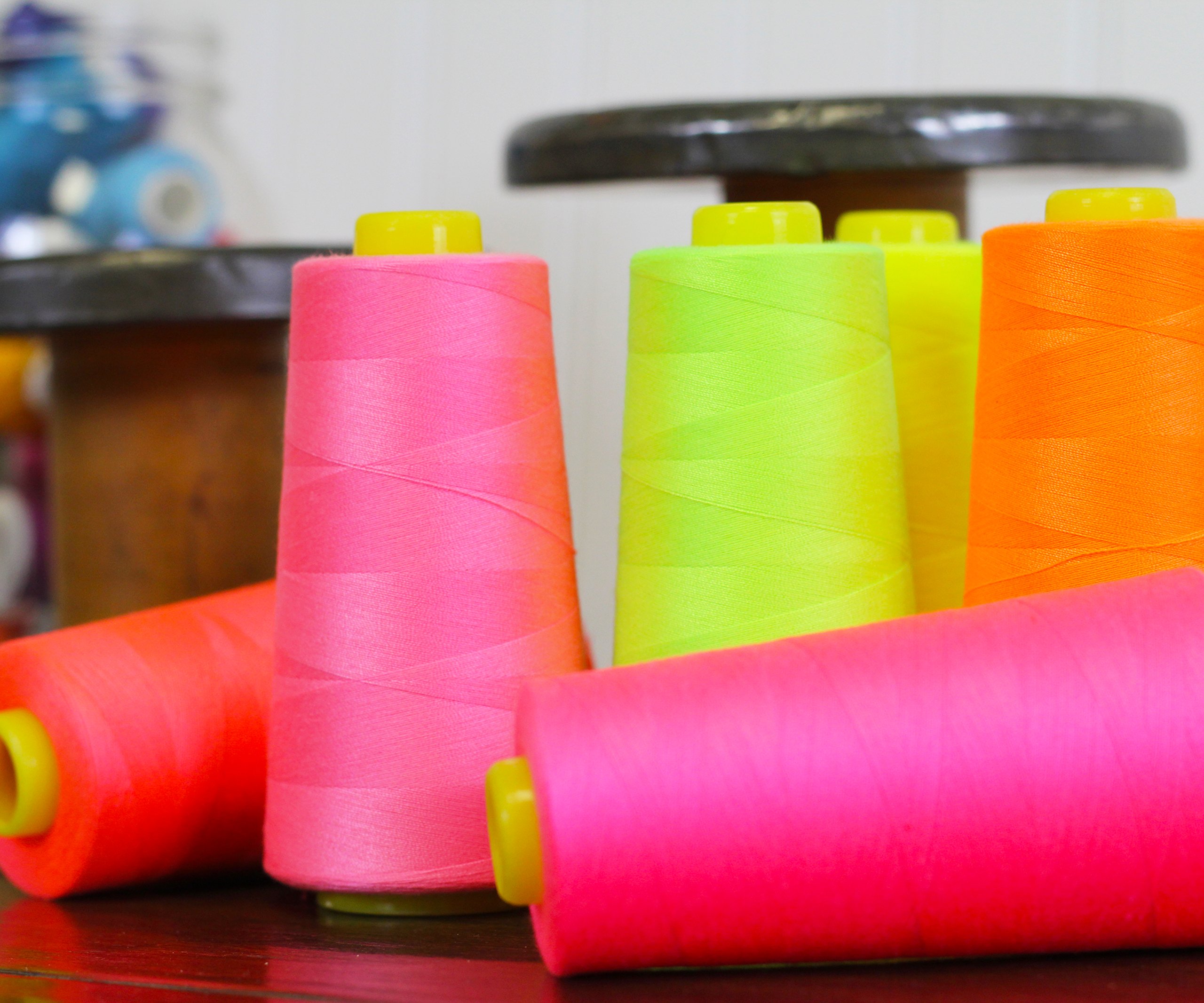 Threadart Serger Thread - 2750 Yard Polyester Sewing Thread Cone (40/2 Weight) in Toast Color - Perfect for Overlock Machines, Quilting & Garment Construction