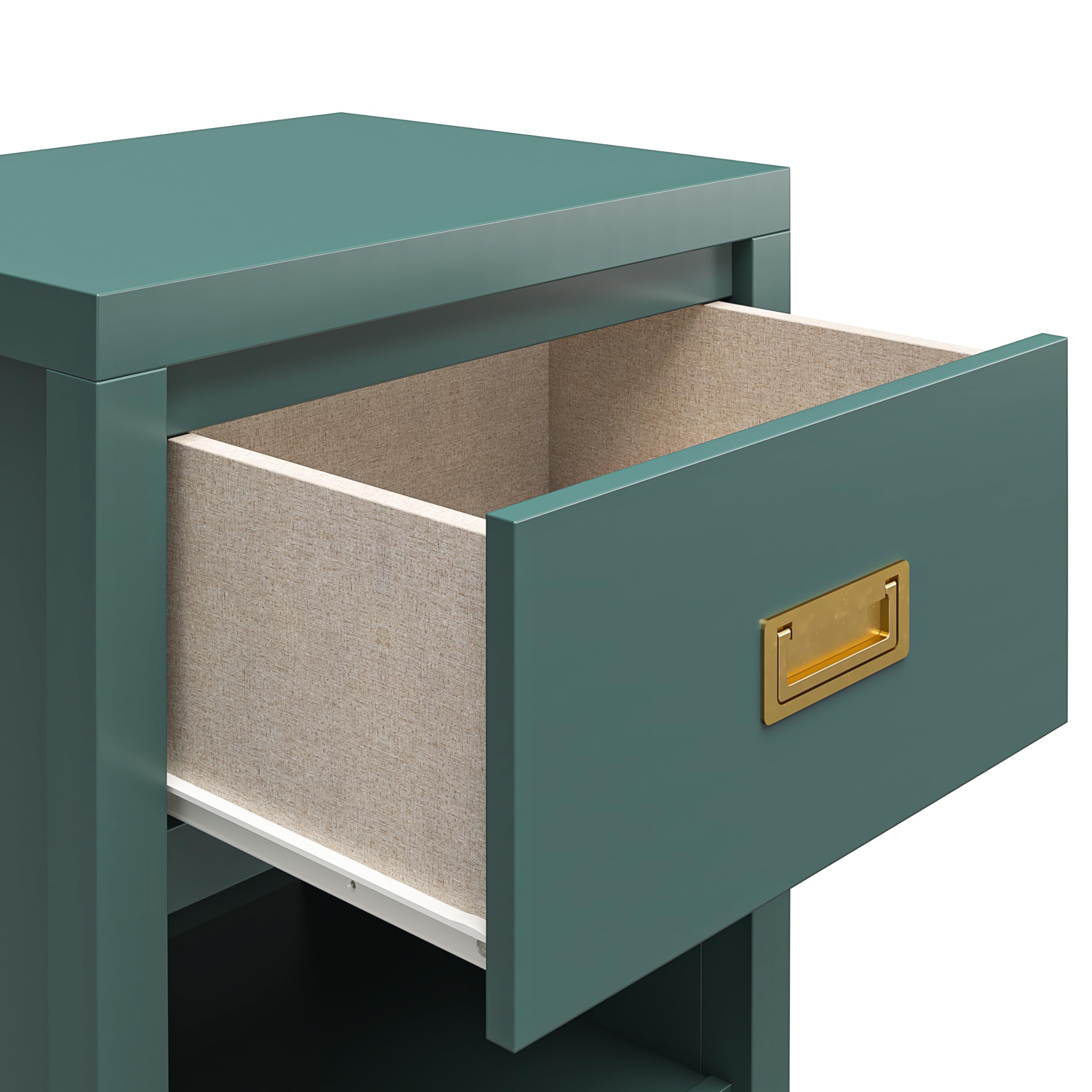 Little Seeds Monarch Hill Haven Kids' 1 Drawer Nightstand, Hunter Green - Perfect for Bedroom Storage & Organization, Nursery Furniture, Kids Room Decor